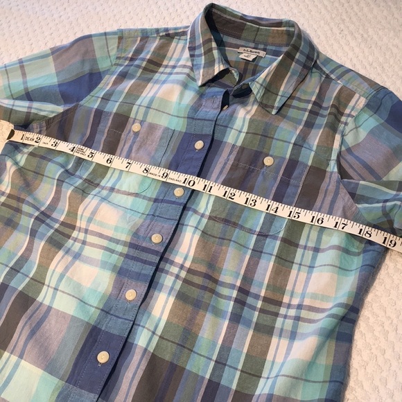 L.L.Bean button down plaid shirt size xs - Picture 12 of 16